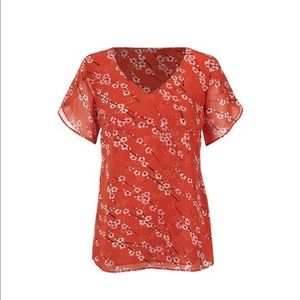 CAbi Spring 2020-Split Sleeve Top-NWT-Size XS&M